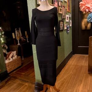 Chic Black Long Sleeve Dress